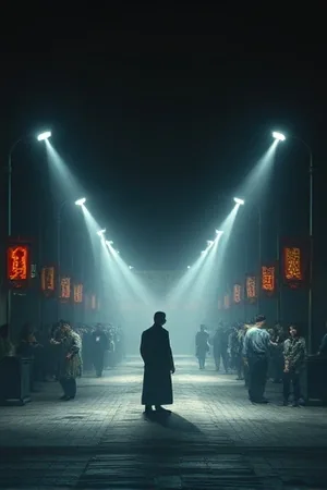 长风渡夜行渡口雨夜主视觉海报